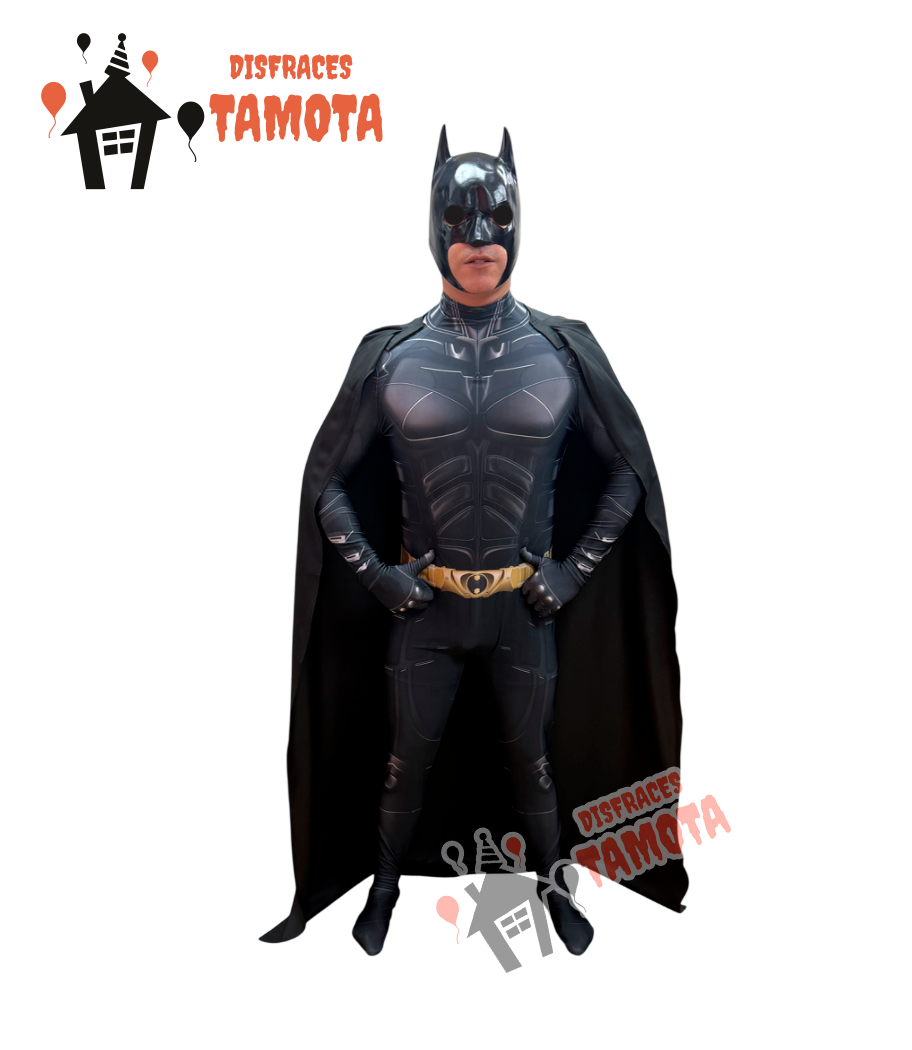 BATMAN CLÁSICO NEGRO CON CINTURÓN ESTAMPADO🦇 🦸 (ARRIENDO)