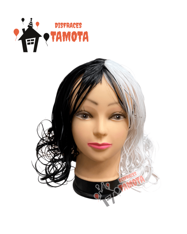 PELUCA MELENA BLANCO Y NEGRO 💁‍♀️👩‍🦰 (ARRIENDO)