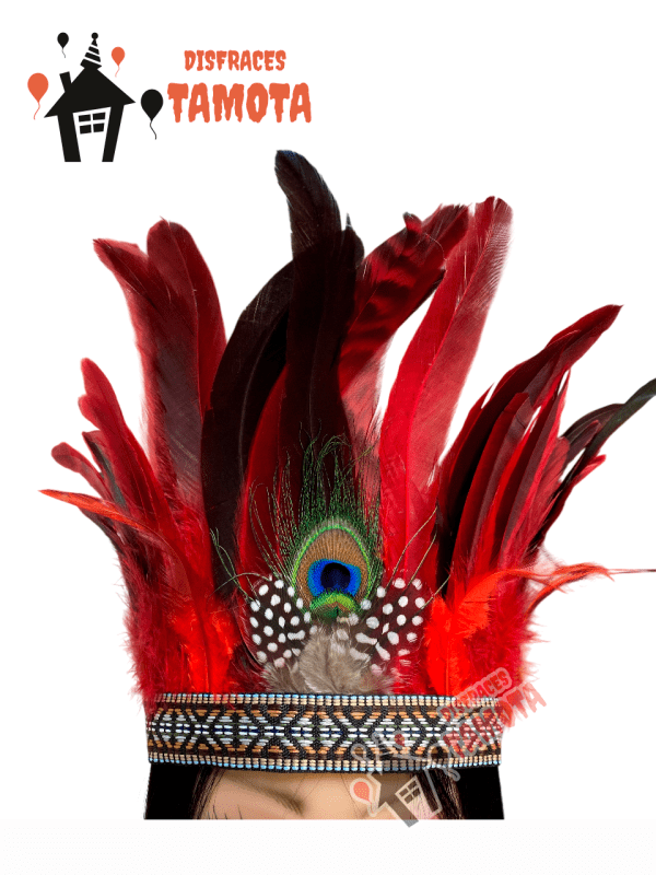 💰VENTA_  CORONA DE PLUMAS ROJO 🪶🪶 - Imagen 2