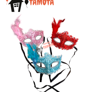 💰VENTA_  SET ANTIFAZ DE TELA CON RELIEVE Y PLUMAS🎭